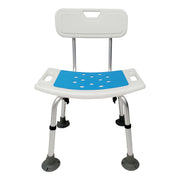 Orthonica Height Adjustable Aluminium Shower Chair With Shower Head Holder V240-SHC-MAS-40-4L-B