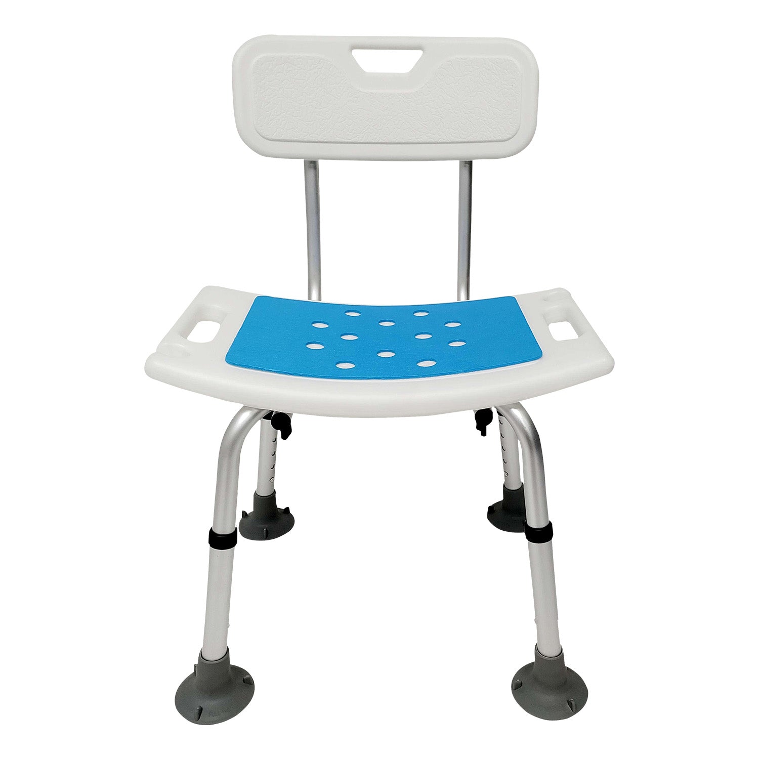Orthonica Height Adjustable Aluminium Shower Chair With Shower Head Holder V240-SHC-MAS-40-4L-B