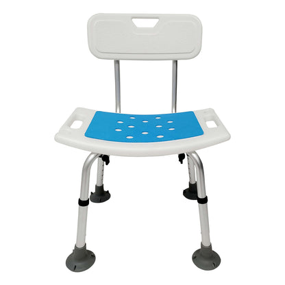 Orthonica Height Adjustable Aluminium Shower Chair With Shower Head Holder V240-SHC-MAS-40-4L-B