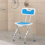 Orthonica Compact & Foldable Commode Shower Chair w/Height Adjustable Aluminium Frame Non Slip Feet HDPE Seat V240-SHC-MAS-ALU-54L