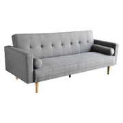 Sarantino Madison Sofa Bed Lounge Couch Futon Furniture Home Light Grey Linen Suite V240-SOFA-6101-LNN-LGR