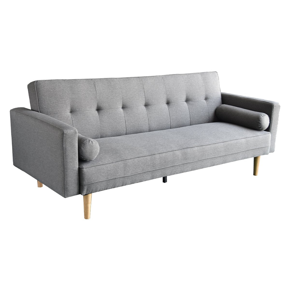Sarantino Madison Sofa Bed Lounge Couch Futon Furniture Home Light Grey Linen Suite V240-SOFA-6101-LNN-LGR