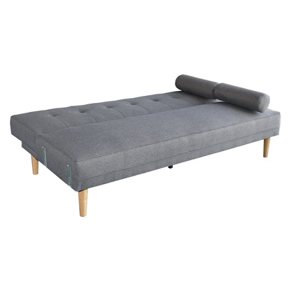 Sarantino Madison Sofa Bed Lounge Couch Futon Furniture Home Light Grey Linen Suite V240-SOFA-6101-LNN-LGR