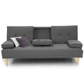 Sarantino Rochester Linen Fabric Sofa Bed Lounge Couch Futon Furniture Suite - Dark Grey V240-SOFA-6111R-LNN-DGY
