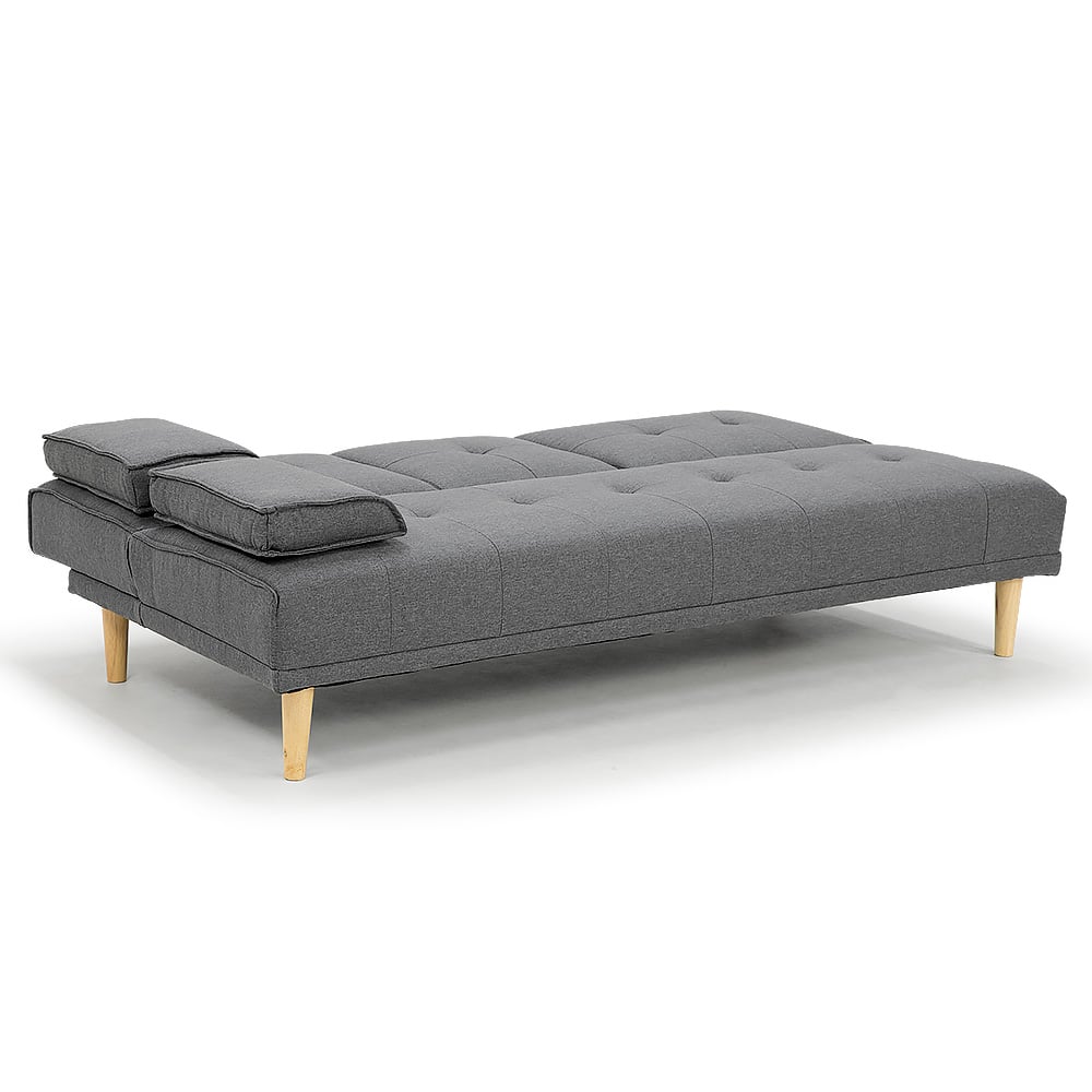 Sarantino Rochester Linen Fabric Sofa Bed Lounge Couch Futon Furniture Suite - Dark Grey V240-SOFA-6111R-LNN-DGY