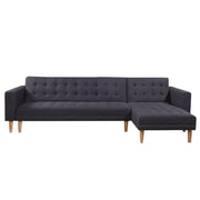 Sarantino Linen Fabric Corner Sofa Bed Couch Lounge With Chaise Furniture - Dark Grey V240-SOFA-6912-LNN-DGY