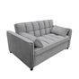 Sarantino Quincy 2-Seater Velvet Sofa Bed in Dark Grey with Wooden Frame and Tufted Design V240-SOFA-7006-VEL-DGY