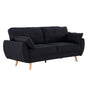 Sarantino 3 Seater Modular Linen Fabric Sofa Bed Couch Futon Suite - Black V240-SOFA-M1910-LNN-BK