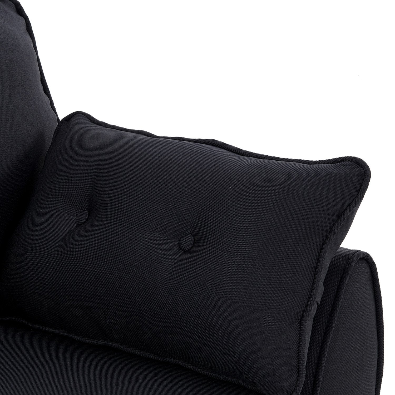 Sarantino 3 Seater Modular Linen Fabric Sofa Bed Couch Futon Suite - Black V240-SOFA-M1910-LNN-BK