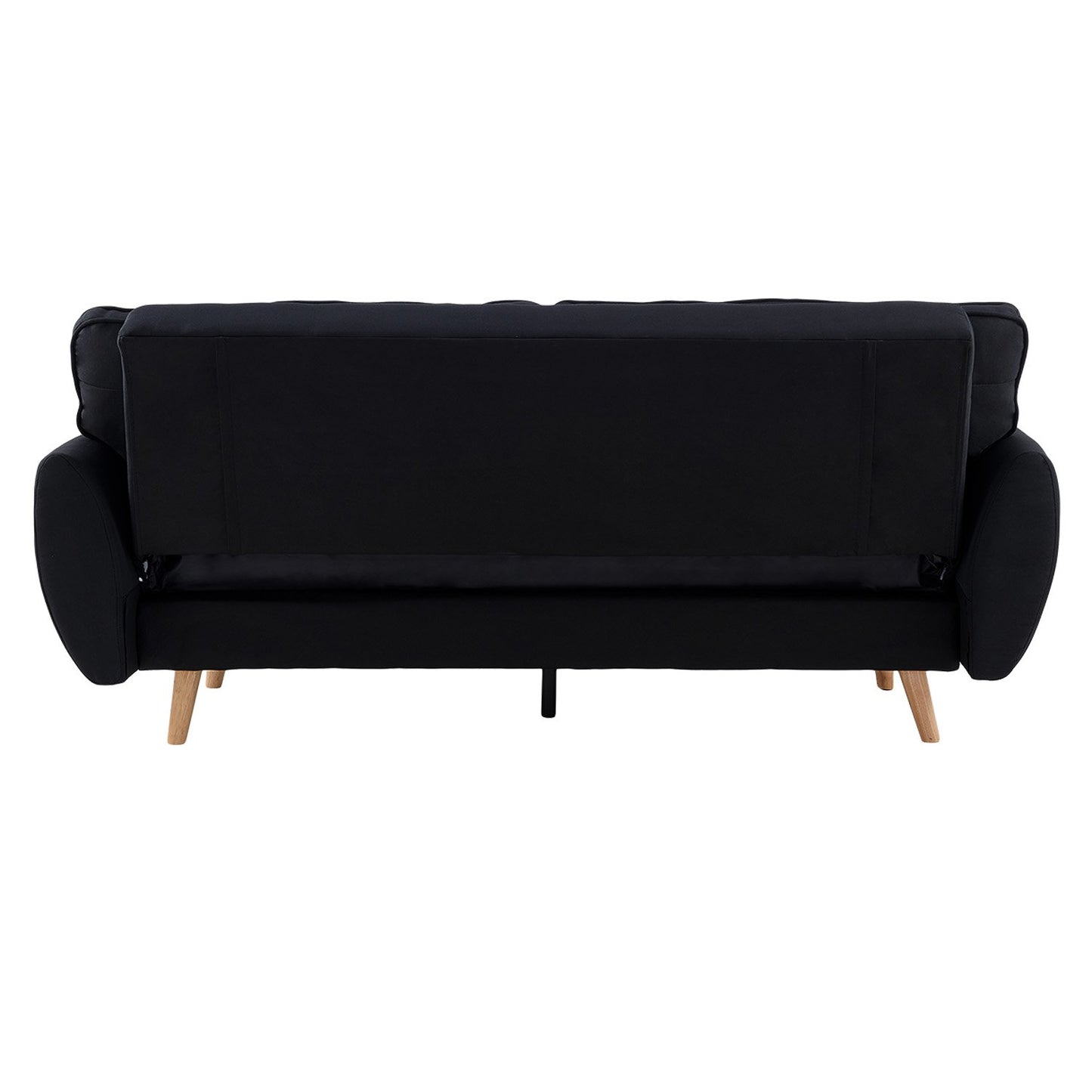 Sarantino 3 Seater Modular Linen Fabric Sofa Bed Couch Futon Suite - Black V240-SOFA-M1910-LNN-BK