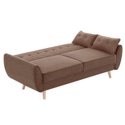 Sarantino 3 Seater Modular Linen Fabric Sofa Bed Couch Futon Suite - Brown V240-SOFA-M1910-LNN-BRN