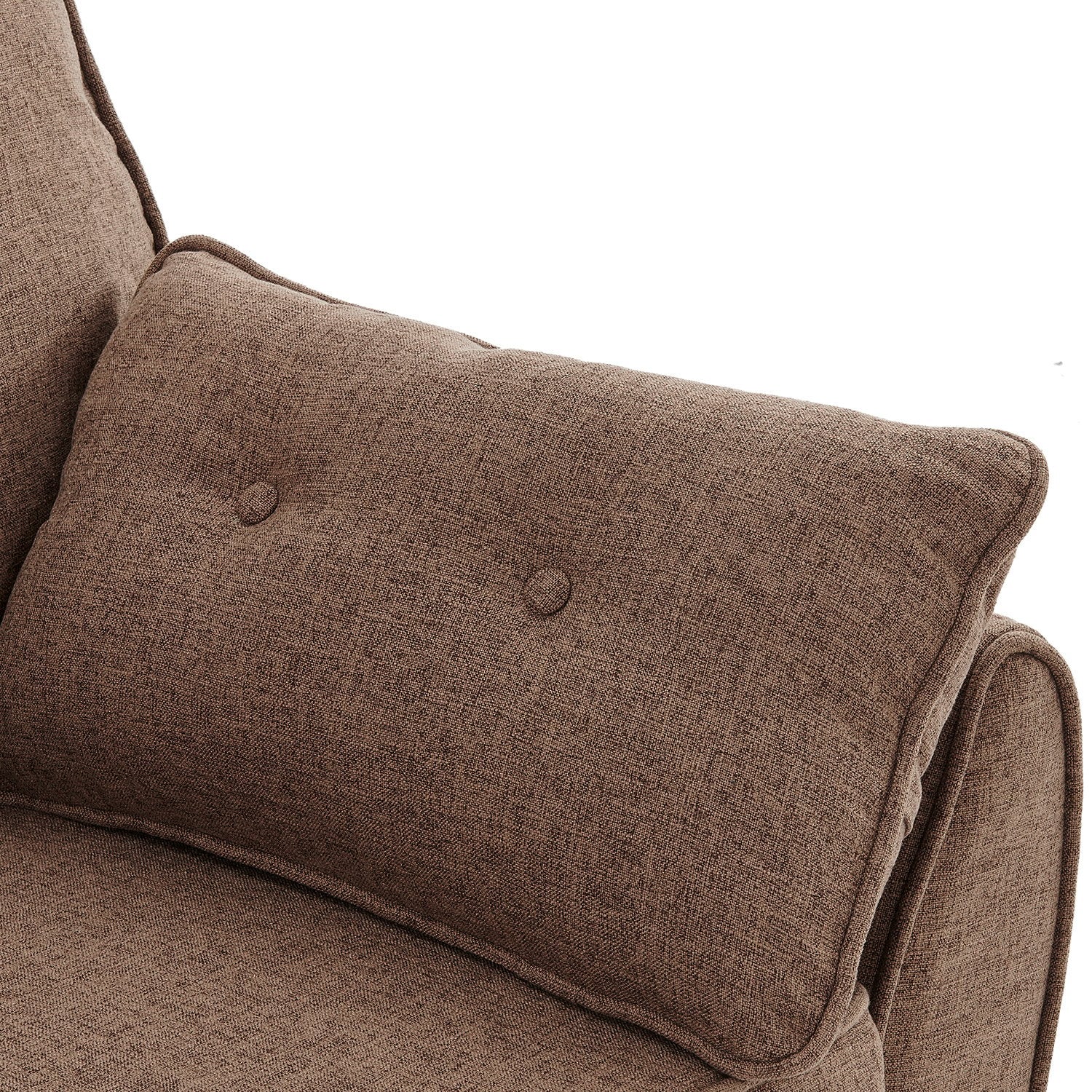 Sarantino 3 Seater Modular Linen Fabric Sofa Bed Couch Futon Suite - Brown V240-SOFA-M1910-LNN-BRN