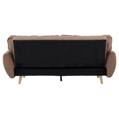 Sarantino 3 Seater Modular Linen Fabric Sofa Bed Couch Futon Suite - Brown V240-SOFA-M1910-LNN-BRN