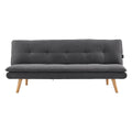 Sarantino 3 Seater Linen Sofa Bed Couch Lounge Futon - Dark Grey V240-SOFA-M2490-LNN-DGY