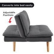 Sarantino 3 Seater Linen Sofa Bed Couch Lounge Futon - Dark Grey V240-SOFA-M2490-LNN-DGY