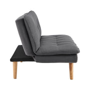 Sarantino 3 Seater Linen Sofa Bed Couch Lounge Futon - Dark Grey V240-SOFA-M2490-LNN-DGY