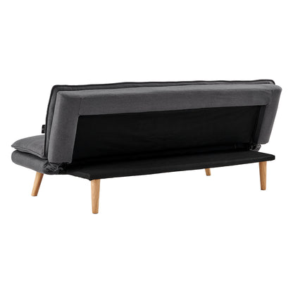 Sarantino 3 Seater Linen Sofa Bed Couch Lounge Futon - Dark Grey V240-SOFA-M2490-LNN-DGY