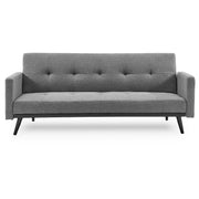 Sarantino Tufted Faux Linen 3-Seater Sofa Bed with Armrests - Light Grey V240-SOFA-M2930-LNN-LGY