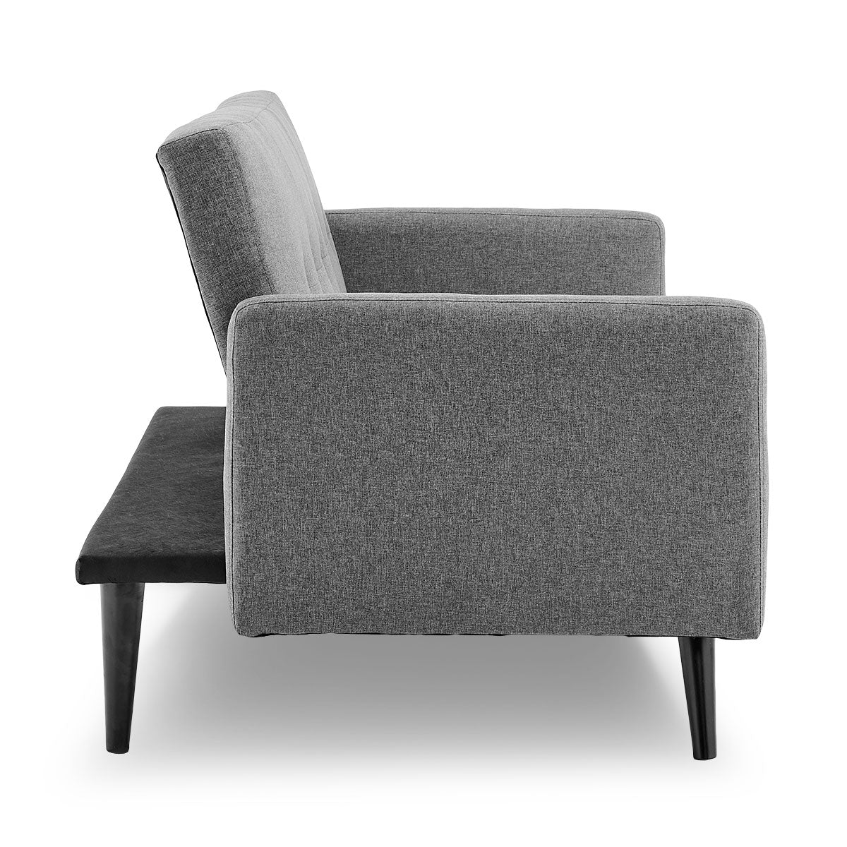 Sarantino Tufted Faux Linen 3-Seater Sofa Bed with Armrests - Light Grey V240-SOFA-M2930-LNN-LGY