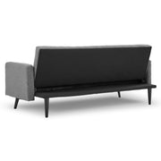 Sarantino Tufted Faux Linen 3-Seater Sofa Bed with Armrests - Light Grey V240-SOFA-M2930-LNN-LGY