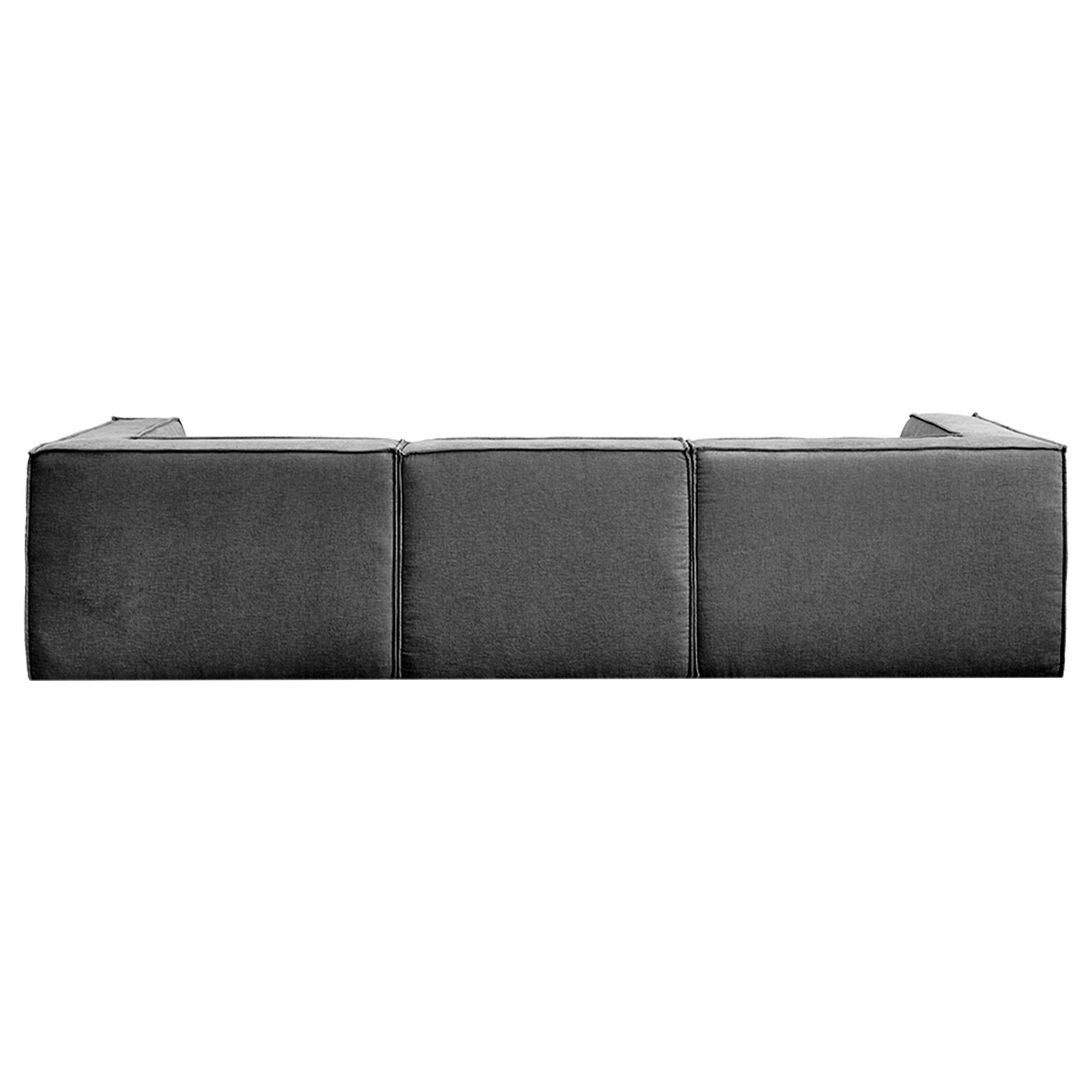 Sarantino Novi 3-Seater Modular Sofa with Ottoman in Black Non-Slip Bottom Lounge V240-SOFA-MLM-232-BK