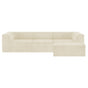 Sarantino Novi 3-Seater Modular Sofa with Ottoman in Cream Non-Slip Bottom Lounge V240-SOFA-MLM-232-CM