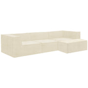 Sarantino Novi 3-Seater Modular Sofa with Ottoman in Cream Non-Slip Bottom Lounge V240-SOFA-MLM-232-CM
