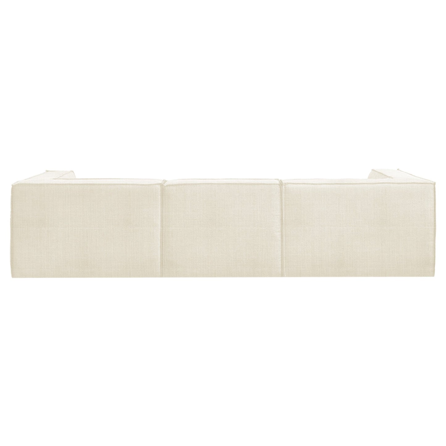 Sarantino Novi 3-Seater Modular Sofa with Ottoman in Cream Non-Slip Bottom Lounge V240-SOFA-MLM-232-CM