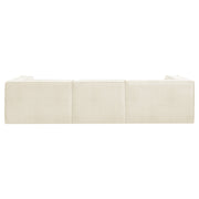 Sarantino Novi 3-Seater Modular Sofa with Ottoman in Cream Non-Slip Bottom Lounge V240-SOFA-MLM-232-CM