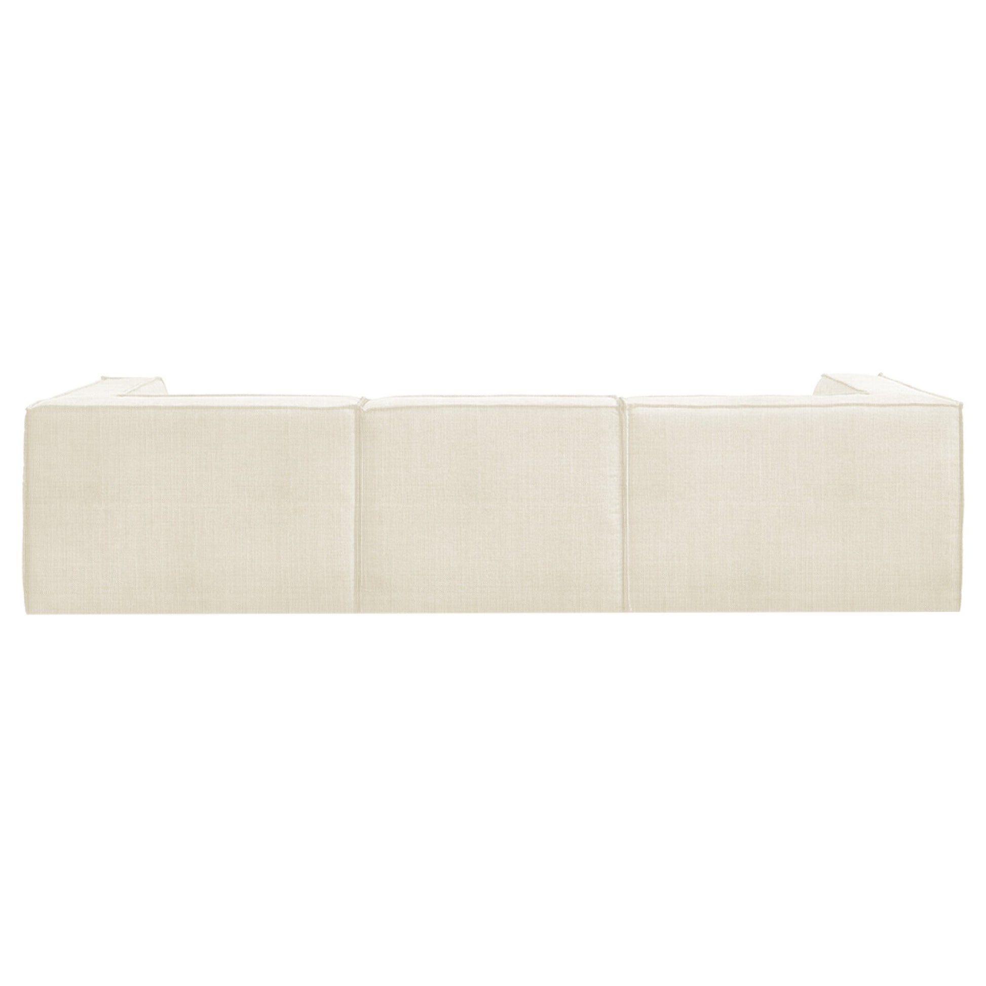 Sarantino Novi 3-Seater Modular Sofa with Ottoman in Cream Non-Slip Bottom Lounge V240-SOFA-MLM-232-CM