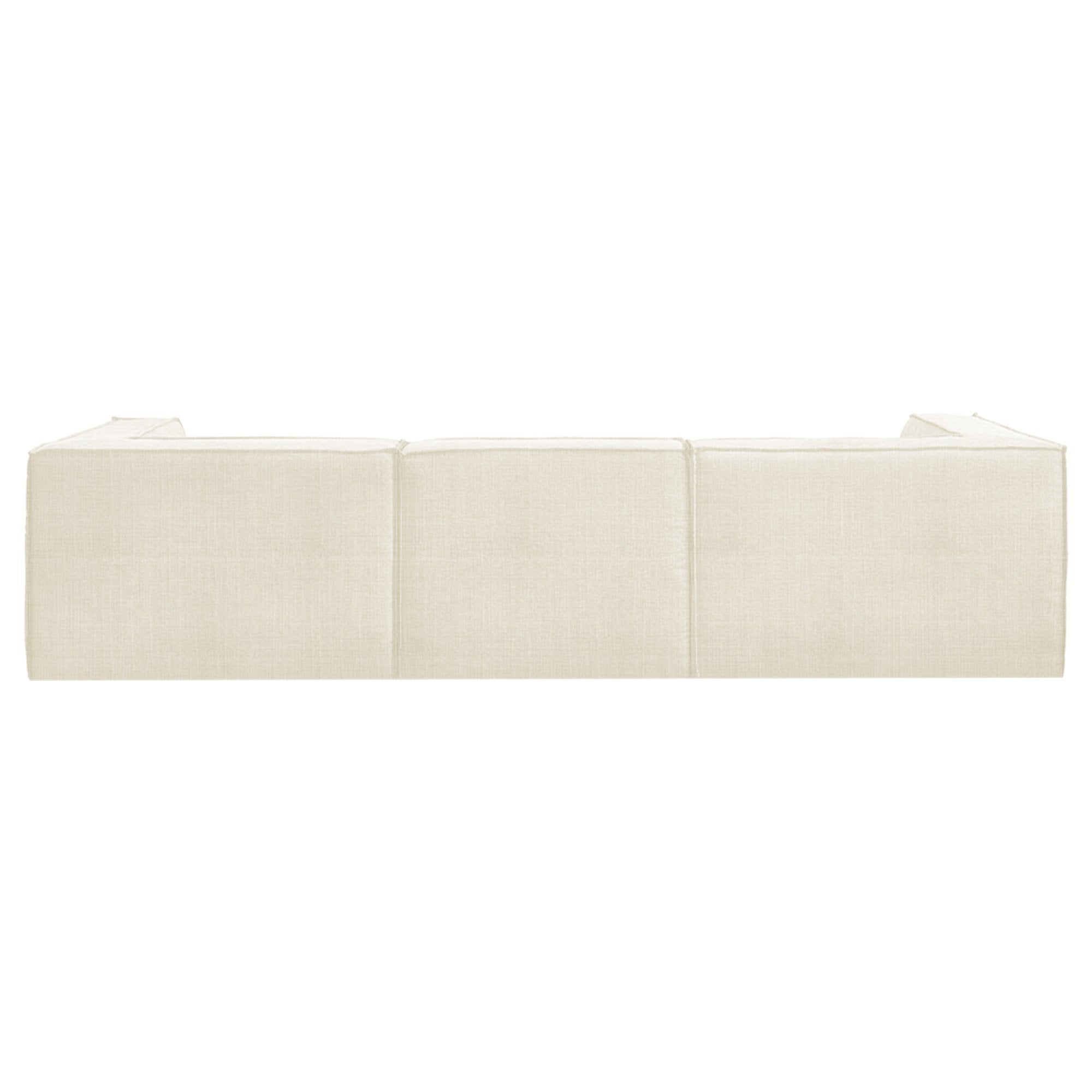 Sarantino Novi 3-Seater Modular Sofa with Ottoman in Cream Non-Slip Bottom Lounge V240-SOFA-MLM-232-CM