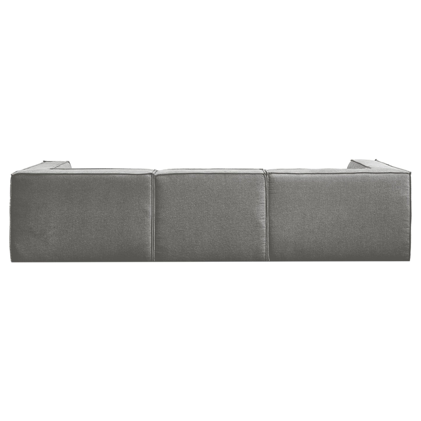 Sarantino Novi 3-Seater Modular Sofa with Ottoman in Grey Non-Slip Bottom Lounge V240-SOFA-MLM-232-GY