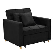 Sarantino Suri 3-in-1 Convertible Lounge Chair Bed - Black V240-SOFA-YGG-7001-LNN-BLK