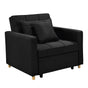 Sarantino Suri 3-in-1 Convertible Lounge Chair Bed - Black V240-SOFA-YGG-7001-LNN-BLK