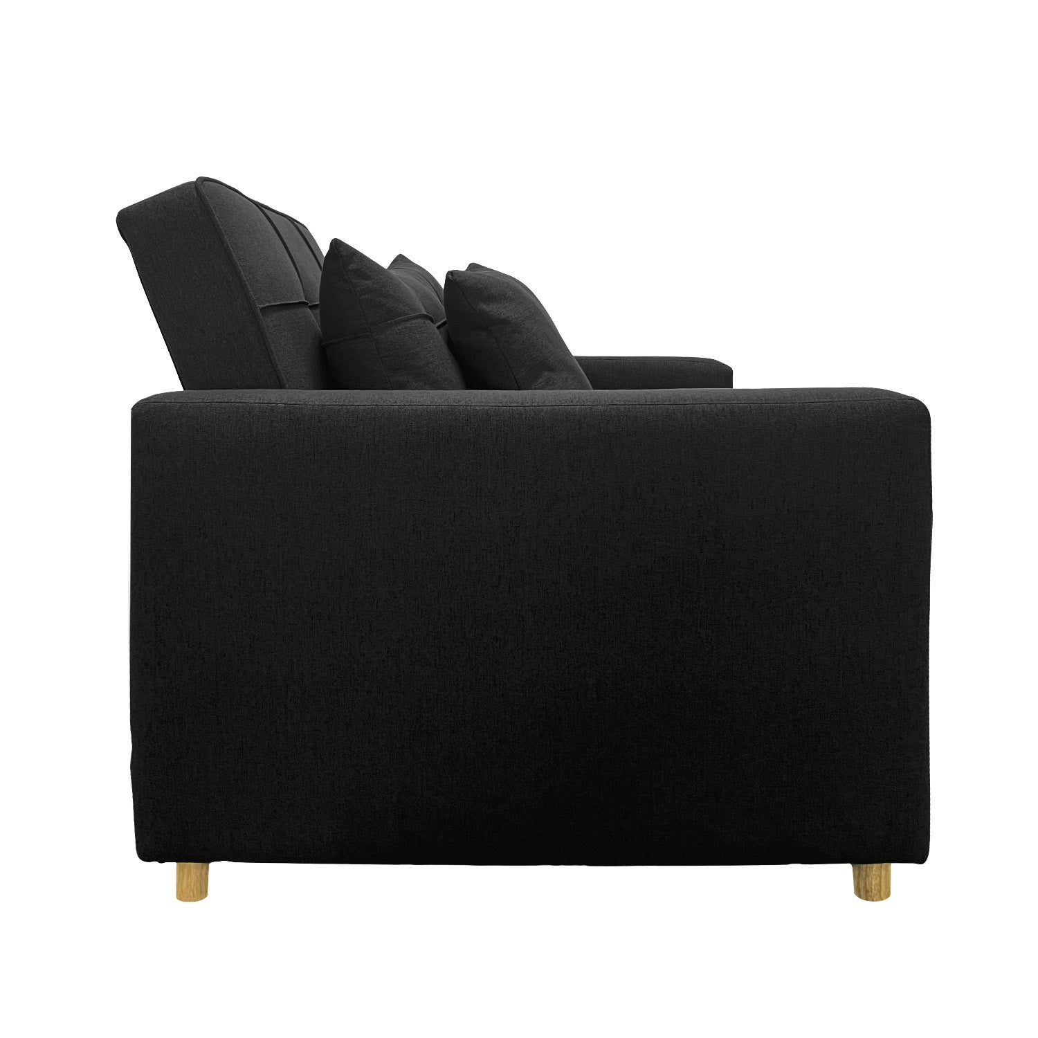 Sarantino Suri 3-in-1 Convertible Lounge Chair Bed - Black V240-SOFA-YGG-7001-LNN-BLK