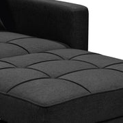 Sarantino Suri 3-in-1 Convertible Lounge Chair Bed - Black V240-SOFA-YGG-7001-LNN-BLK