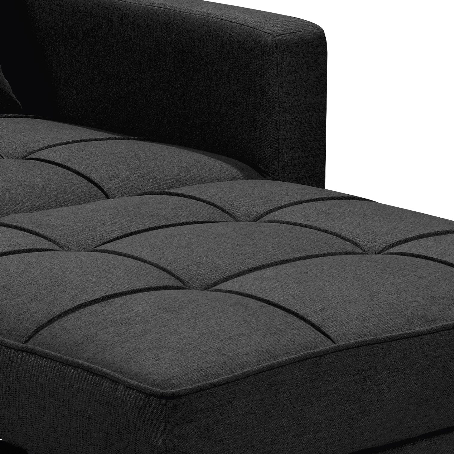 Sarantino Suri 3-in-1 Convertible Lounge Chair Bed - Black V240-SOFA-YGG-7001-LNN-BLK