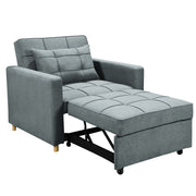 Sarantino Suri 3-in-1 Convertible Sofa Chair Bed - Airforce Blue V240-SOFA-YGG-7001-LNN-BLU