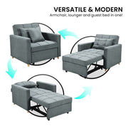 Sarantino Suri 3-in-1 Convertible Sofa Chair Bed - Airforce Blue V240-SOFA-YGG-7001-LNN-BLU