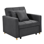 Sarantino Suri 3-in-1 Convertible Lounge Chair Bed - Dark Grey V240-SOFA-YGG-7001-LNN-DGY