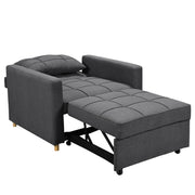 Sarantino Suri 3-in-1 Convertible Lounge Chair Bed - Dark Grey V240-SOFA-YGG-7001-LNN-DGY