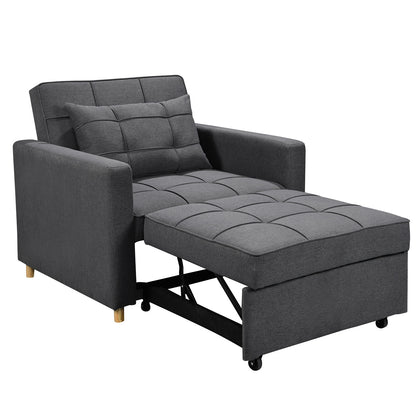 Sarantino Suri 3-in-1 Convertible Lounge Chair Bed - Dark Grey V240-SOFA-YGG-7001-LNN-DGY