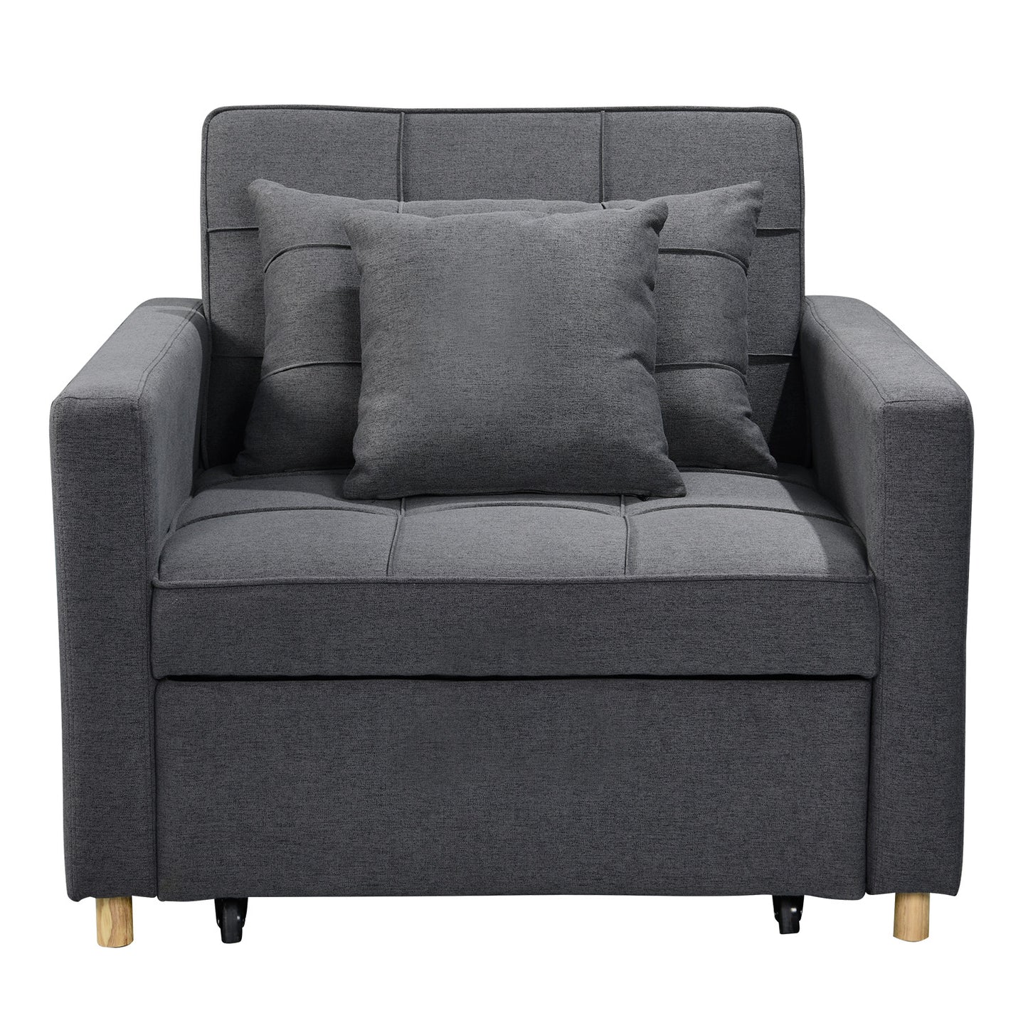 Sarantino Suri 3-in-1 Convertible Lounge Chair Bed - Dark Grey V240-SOFA-YGG-7001-LNN-DGY