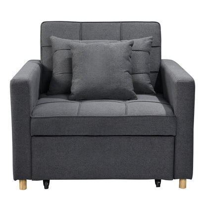 Sarantino Suri 3-in-1 Convertible Lounge Chair Bed - Dark Grey V240-SOFA-YGG-7001-LNN-DGY