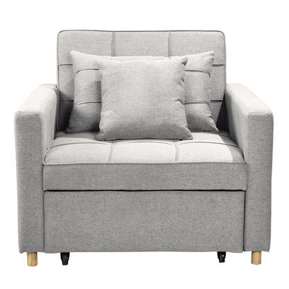 Sarantino Suri 3-in-1 Convertible Sofa Chair Bed Lounger - Light Grey V240-SOFA-YGG-7001-LNN-LGY