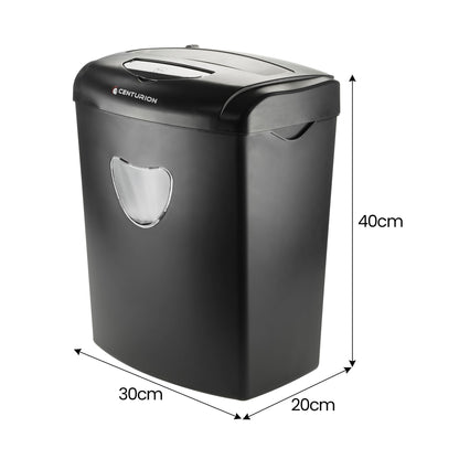 Centurion 21L Cross-Cut Office Shredder 10-Sheet Paper, CD & Credit Card Security V240-SRD-021-010-CD