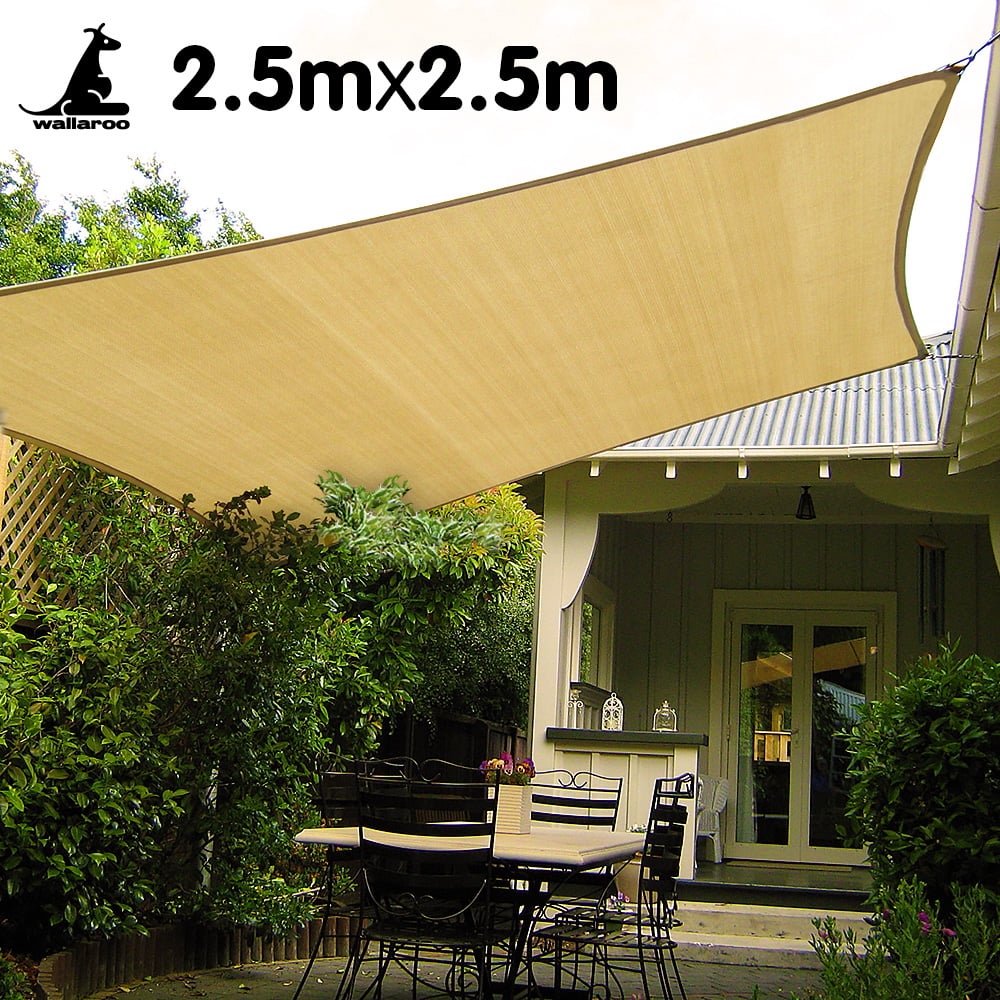 Wallaroo Square Shade Sail 2.5 x 2.5m - Sand V240-SS-25X25