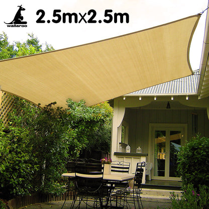 Wallaroo Square Shade Sail 2.5 x 2.5m - Sand V240-SS-25X25