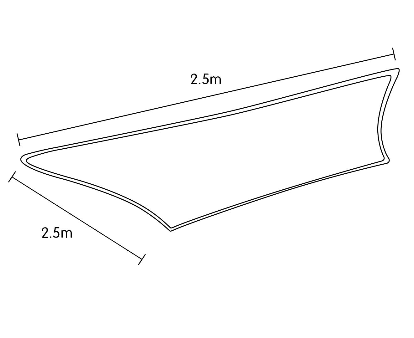Wallaroo Square Shade Sail 2.5 x 2.5m - Sand V240-SS-25X25