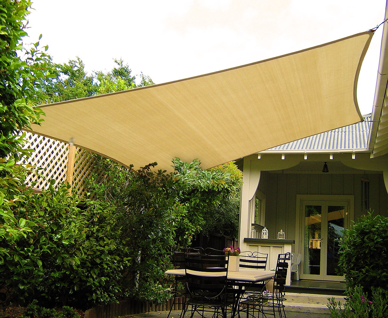Wallaroo Square Shade Sail 3.6m x 3.6m - Sand V240-SS-36-SQ